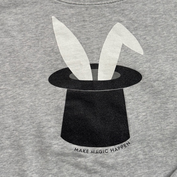 Kate Spade Broome Street Make Magic Happen Sweatshirt Gray Size L - Picture 5 of 9